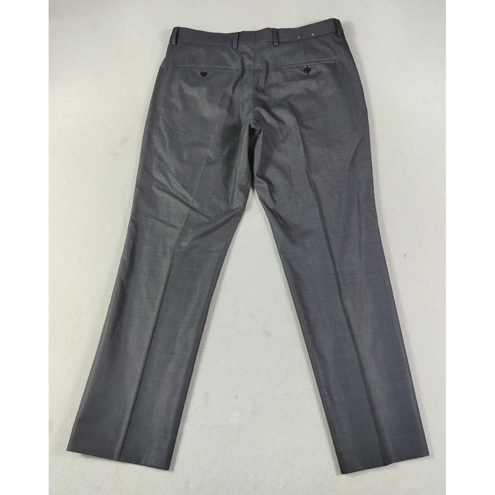 Express Photographer Pants Mens 32 Gray Check Wool Blend Dress Slacks Office